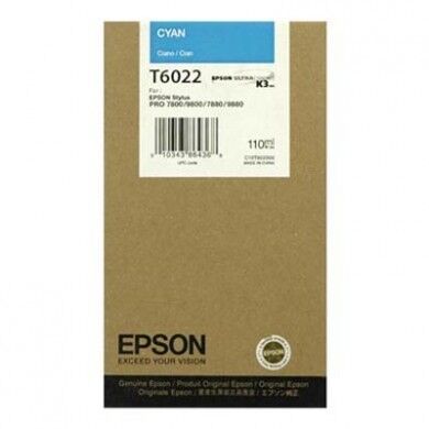 Epson C13T602200 (T6022) Cyan Original Cartridge - Stylus Pro 7800 - 2