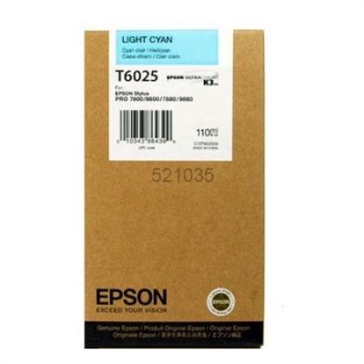 Epson C13T602500 (T6025) Açık Mavi Orjinal Kartuş - Stylus Pro 7800 (T1583) - 1