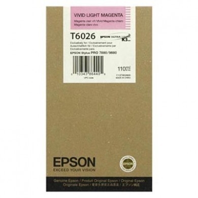 Epson C13T602600 (T6026) Açık Kırmızı Orjinal Kartuş - Stylus Pro 7800 (T1582) - 1