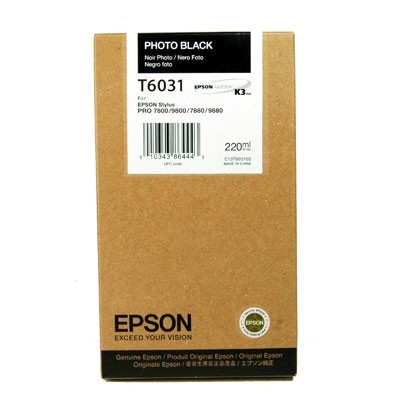 Epson C13T603100 (T6031) Photo Black Original Cartridge - Stylus Pro 7800 - 1