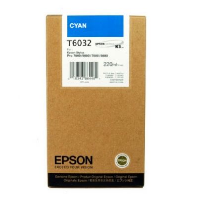 Epson C13T603200 (T6032) Cyan Original Cartridge - Stylus Pro 7800 - 1