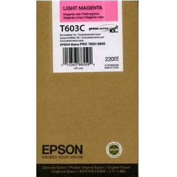 Epson C13T603C00 (T603C) Açık Kırmızı Orjinal Kartuş - Stylus Pro 7800 (T1613) - 1