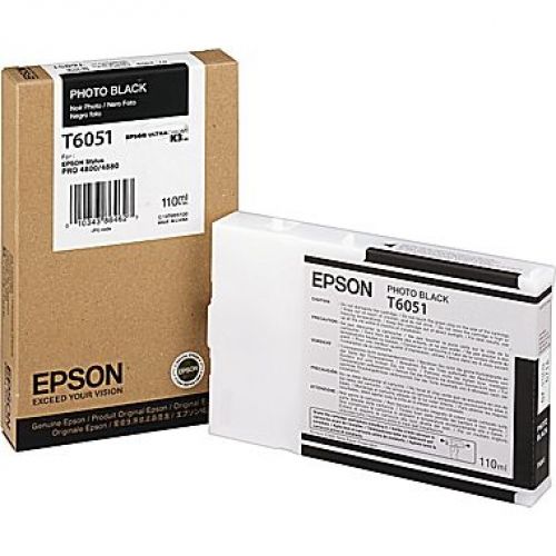 Epson C13T605100 (T6051) Foto Siyah Orjinal Kartuş - Stylus Pro 4800 (T7252) - 1