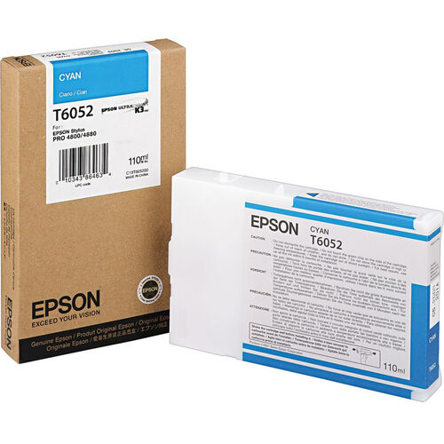 Epson C13T605200 (T6052) Cyan Original Cartridge - Stylus Pro 4800 - 1