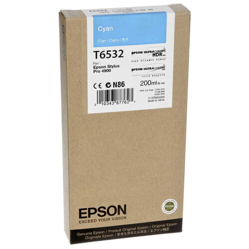 Epson C13T653200 (T6532) Cyan Original Cartridge - Stylus Pro 4900 - 1