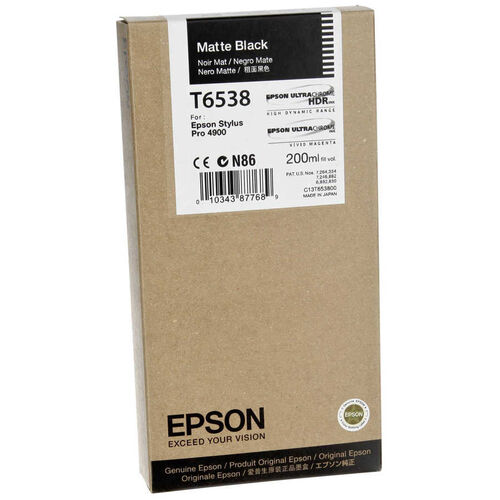 Epson C13T653800 (T6538) Mat Siyah Orjinal Kartuş - Stylus Pro 4900 (T2369) - 1