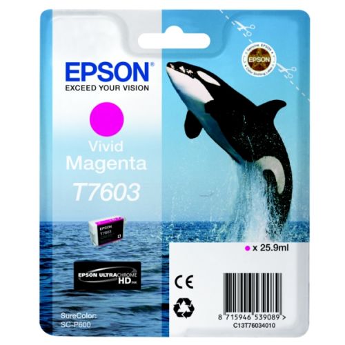 Epson C13T76034010 (T7603) Magenta Original Cartridge - SC-P600 - 1