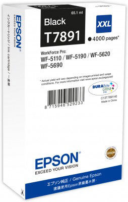 Epson C13T789140 (T7891) Siyah Orjinal Kartuş - WF-5110 / WF-5190 (T6754) - 2