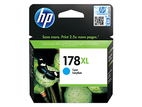 HP CB323HE (178XL) Cyan Original Cartridge - Photosmart 5510 / 5515 - 2