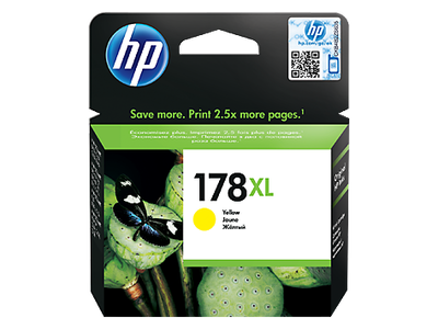 HP - HP CB325HE (178XL) Yellow Original Cartridge - Photosmart 5510 / 5515