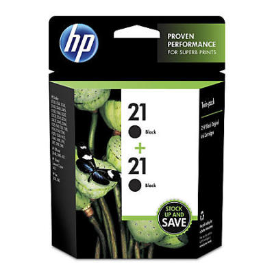 HP C9508 (21) Dual Pack Black Original Cartridge 