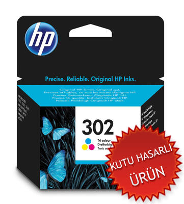 HP F6U65A (302) Color Original Cartridge - DeskJet 2130 (Damaged Box) 