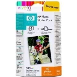 HP Q7948E (343) Photo Pack-Cartridge And 100 Photo Paper 