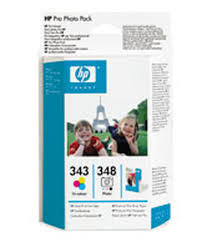 HP Q7875EE (343+348) Photo Package-Cartridge+ 120 Piece Photography Paper 