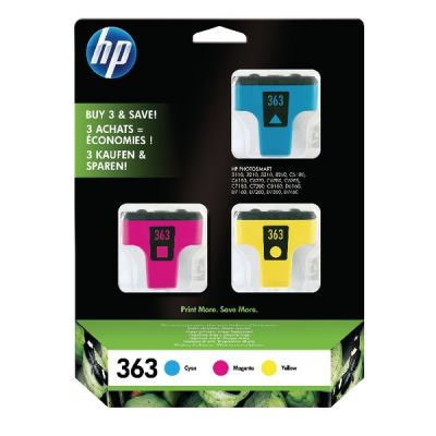 HP CB333EE (363) 3lü Paket Mavi-Kırmızı-Sarı Orjinal Kartuş - Photosmart 3110 / C5180 (T2784) - 1