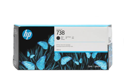 HP 498Q0A (738M) Black Original Cartridge - DesignJet T850 / T950 - 1