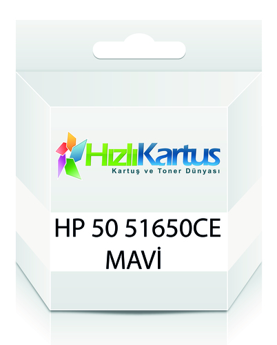 HP 51650CE (50) Mavi Muadil Kartuş - DesignJet 650C (T10294) - 1