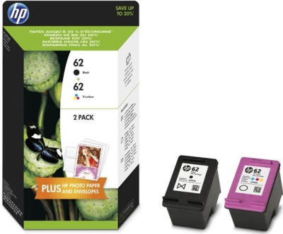 HP - HP J3M80AE (62) Black and Colour Dual Pack Original Cartridge - Envy 5540