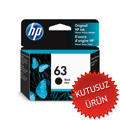 HP F6U62AN (63) Black Original Cartridge - DeskJet 1112 / 2130 (Without Box) 