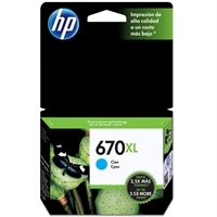 HP CZ118AB (670XL) Mavi Orjinal Kartuş Yüksek Kapasite - DeskJet 3525 (T1834) - 1