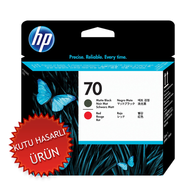 HP - HP C9409A (70) Mat Siyah + Kırmızı Orjinal Kafa Kartuşu - Designjet Z2100 (C) (T17738)