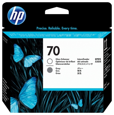 HP C9410A (70) Gri + Gloss Enhancer Orjinal Kafa Kartuşu - Designjet Z2100 (T1359) - 1