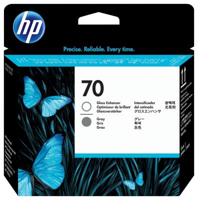 HP C9410A (70) Gri + Gloss Enhancer Orjinal Kafa Kartuşu - Designjet Z2100 (T1359) - 2