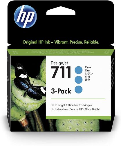 HP CZ134A (711) Cyan Original Cartridge 3Pk - DesignJet T120 - 1