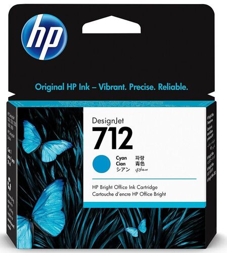 HP 3ED67A (712) Cyan Original Cartridge - DesignJet T650 - 1