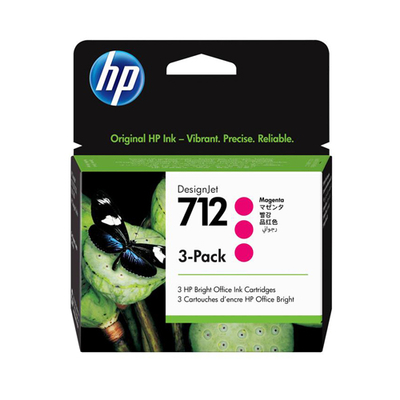 HP 3ED78A (712) Magenta Original Cartridge 3Pk - DesignJet T650 