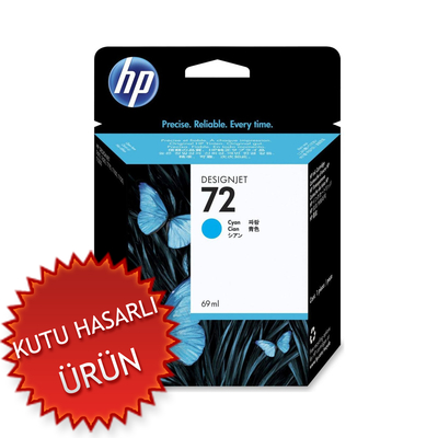 HP C9398A (72) Cyan Original Cartridge - DesignJet T610 (Damaged Box) 