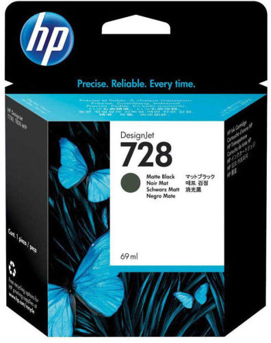 HP F9J64A (728) Mat Siyah Orjinal Kartuş - T730 / T830 (T7833) - 1