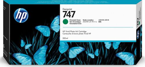 HP P2V84A (747) Chromatic Green Original Cartridge - Designjet Z9 / Designjet Z9+ 