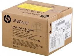 HP CR270A (761) 3lü Paket Sarı Orjinal Kartuş - DesignJet T7100 (T1222) - 1