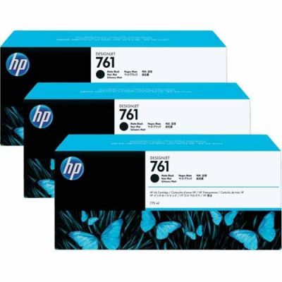 HP CR275A (761) 3lü Paket Mat Siyah Kartuş - Designjet T7100 (T1318) - 1