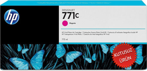 HP B6Y09A (771C) Magenta Plotter Cartridge - DesignJet Z6200 (Wıthout Box) - 1