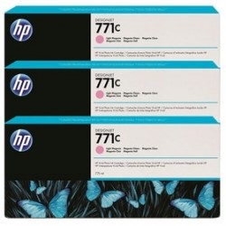 HP B6Y35A (771C) Lıght Magenta 3Pk Plotter Cartridge - DesignJet Z6200 