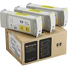 HP C5069A (81) 3lü Sarı Plotter Kartuşu - DesignJet 5000 / 5500 (T1225) - 1