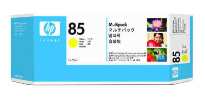 HP C9433A (85) 3Pk Yellow Original Cartridge - DesignJet 30 - 2