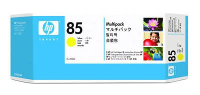 HP C9433A (85) 3Pk Yellow Original Cartridge - DesignJet 30 