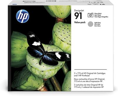 HP P2V38A (91) Photo Black-Light Grey Dual Pack Original Printhead - Designjet Z6100 