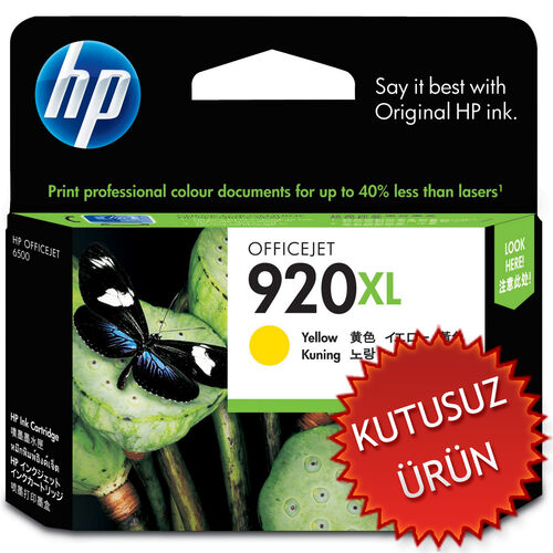 HP CD974A (920XL) Sarı Orjinal Kartuş Yüksek Kapasite - HP 6000 / 6500 (U) (T2614) - 1