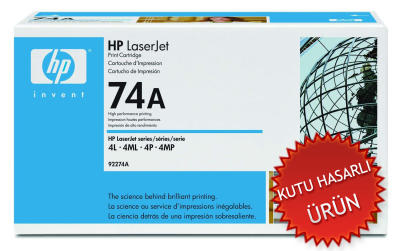 HP 92274A (74A) Black Original Toner - Laserjet 4L (Damaged Box) 