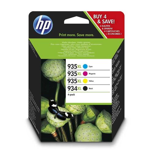 HP X4E14AE (934XL-935XL) 4Pk Original Cartridge - OfficeJet 6830 - 1