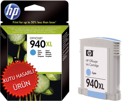 HP C4907A (940XL) Cyan Original Cartridge - Pro 8000 / 8500 (Damaged Box) 