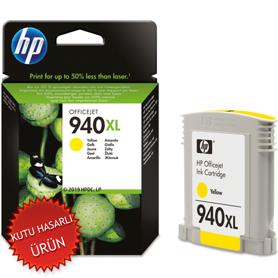 HP C4909A (940XL) Yellow Original Cartridge - Pro 8000 / 8500 (Damaged Box) 