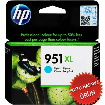 HP CN046A (951XL) Cyan Original Cartridge High Capacity - Pro 8600 (Damaged Box) 