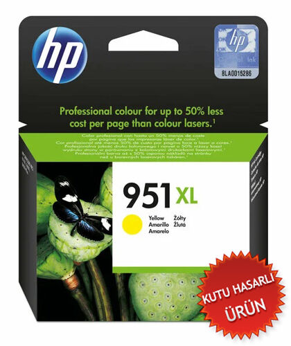 HP CN048A (951XL) Sarı Orjinal Kartuş Yüksek Kapasite - Pro 8600 (C) (T14691) - 1