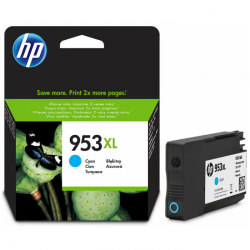 HP - HP F6U16AE (953XL) Mavi Orjinal Kartuş Yüksek Kapasite - OfficeJet Pro 7720 (T6485)