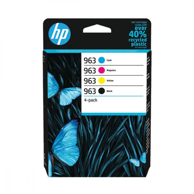 HP - HP 963 (6ZC70AE) CMYK Original Set of 4 Cartridges - OfficeJet Pro 9010 / 9012